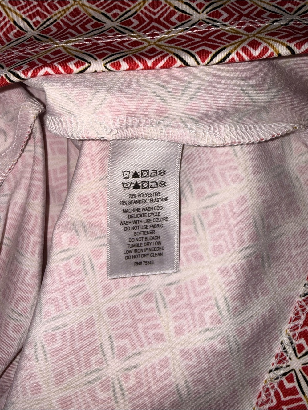Sleeveless Pink Patterned Golf/Tennis Large Dress - Picture 6 of 7